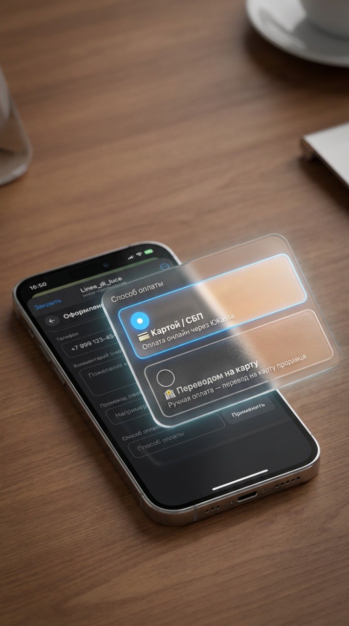 Оплата внутри Telegram